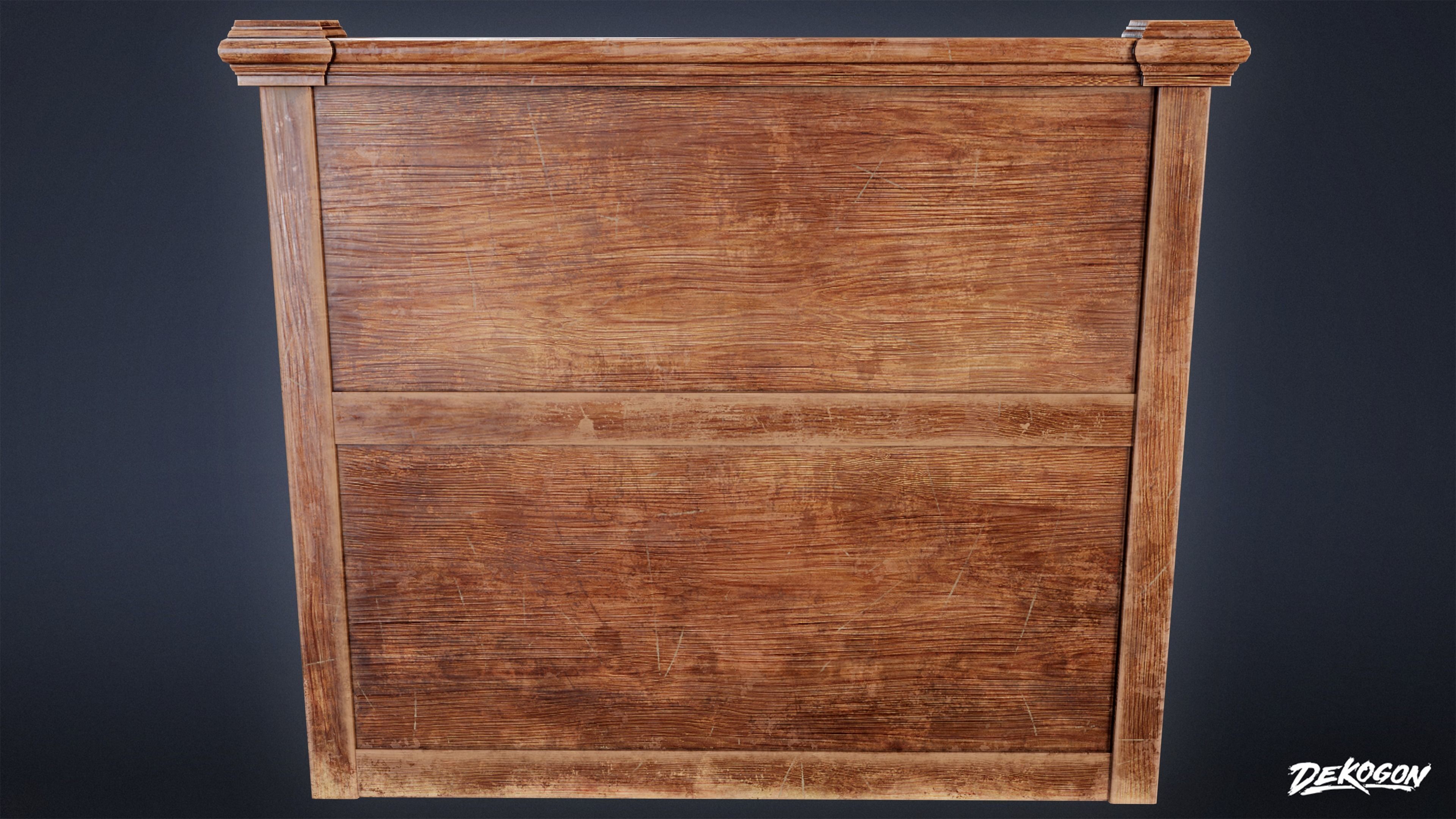 MEDIEVAL - Bench 01 - LOW POLY Low-poly 3D model_1