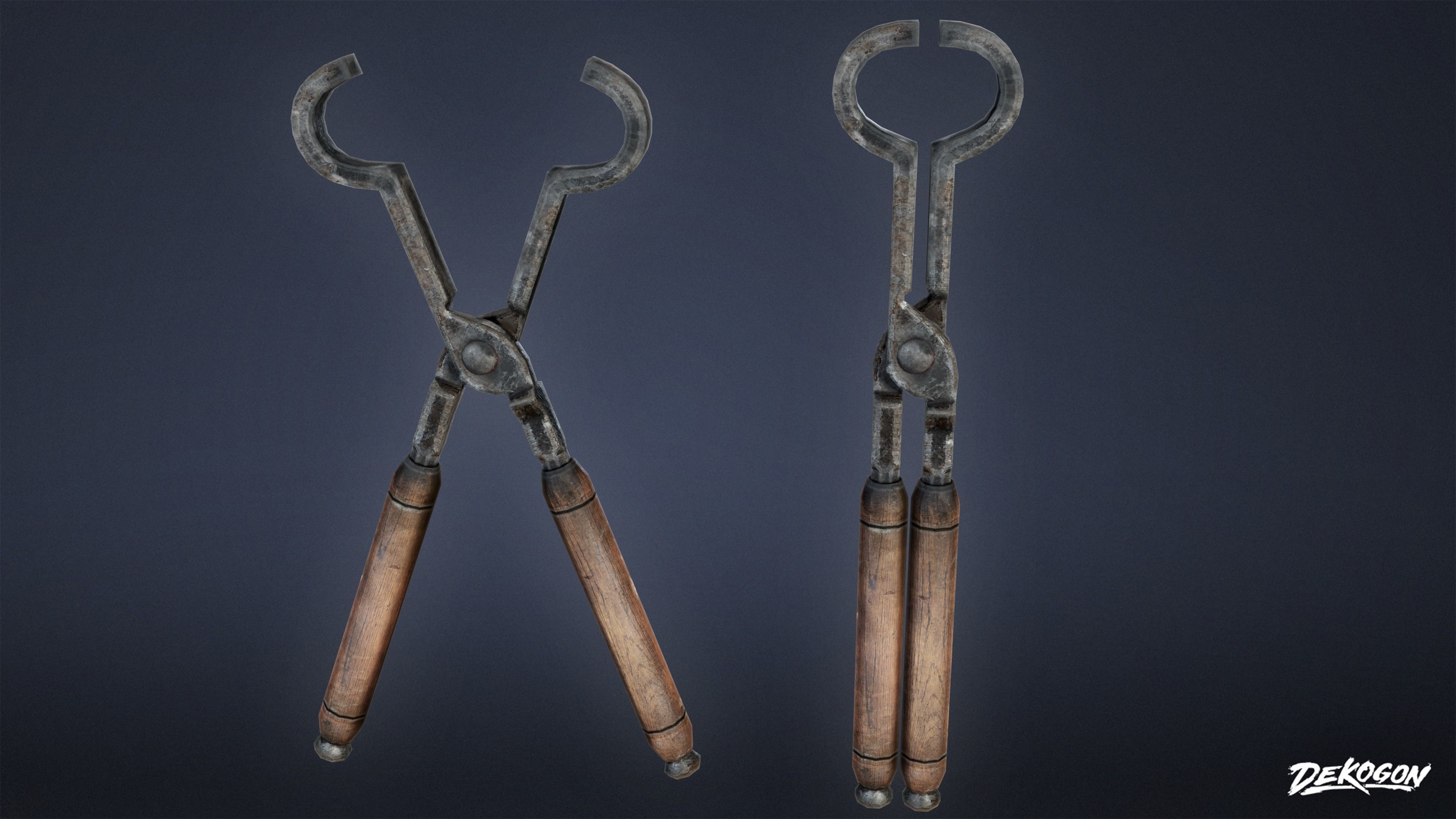 MEDIEVAL - Blacksmith Tools 01 - LOW POLY Low-poly 3D model_12