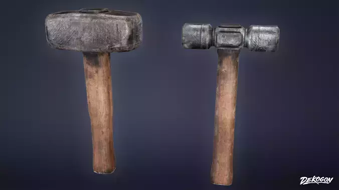 MEDIEVAL - Blacksmith Tools 01 - LOW POLY Low-poly 3D model