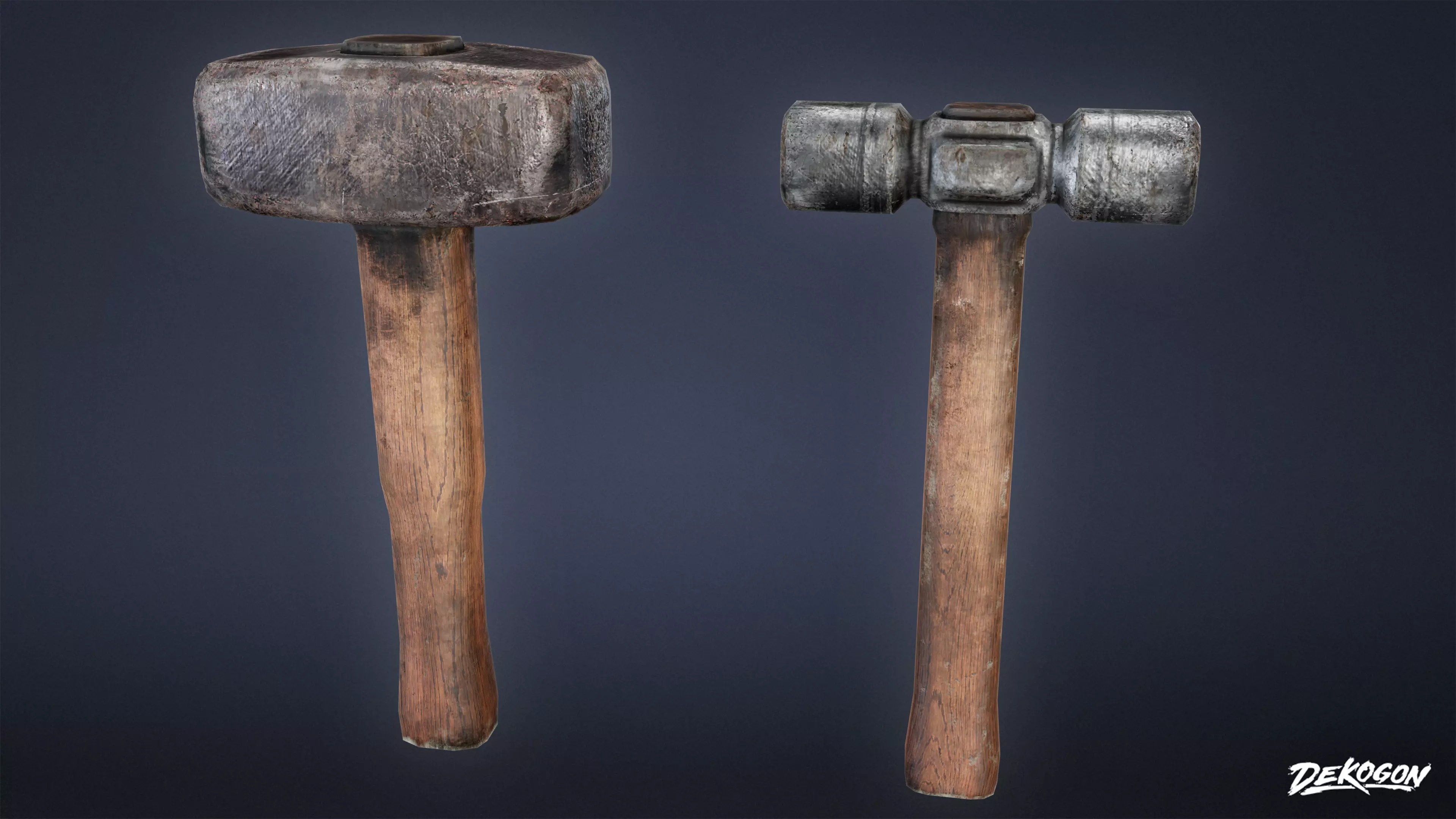 MEDIEVAL - Blacksmith Tools 01 - LOW POLY Low-poly 3D model_0