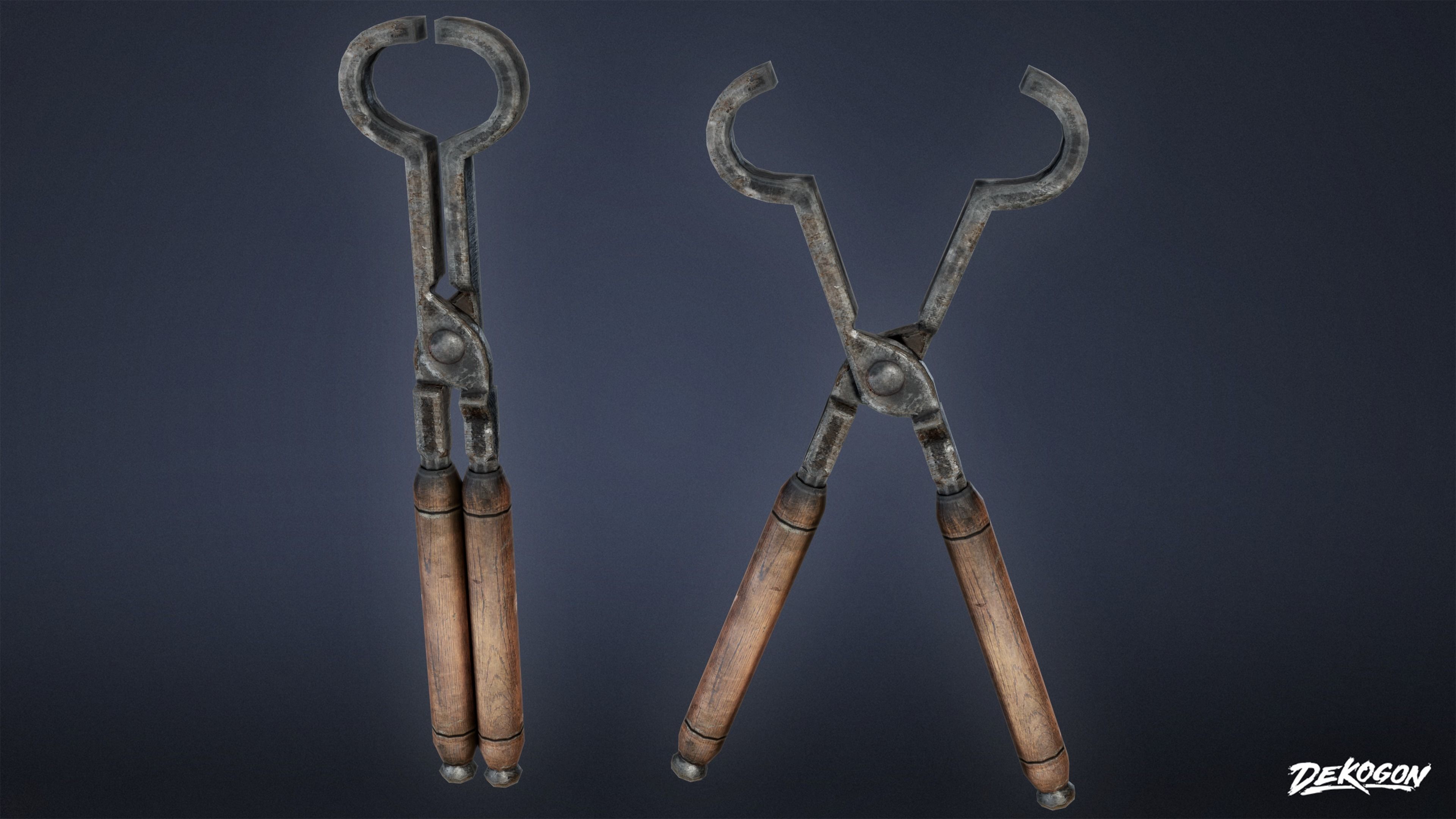 MEDIEVAL - Blacksmith Tools 01 - LOW POLY Low-poly 3D model_10