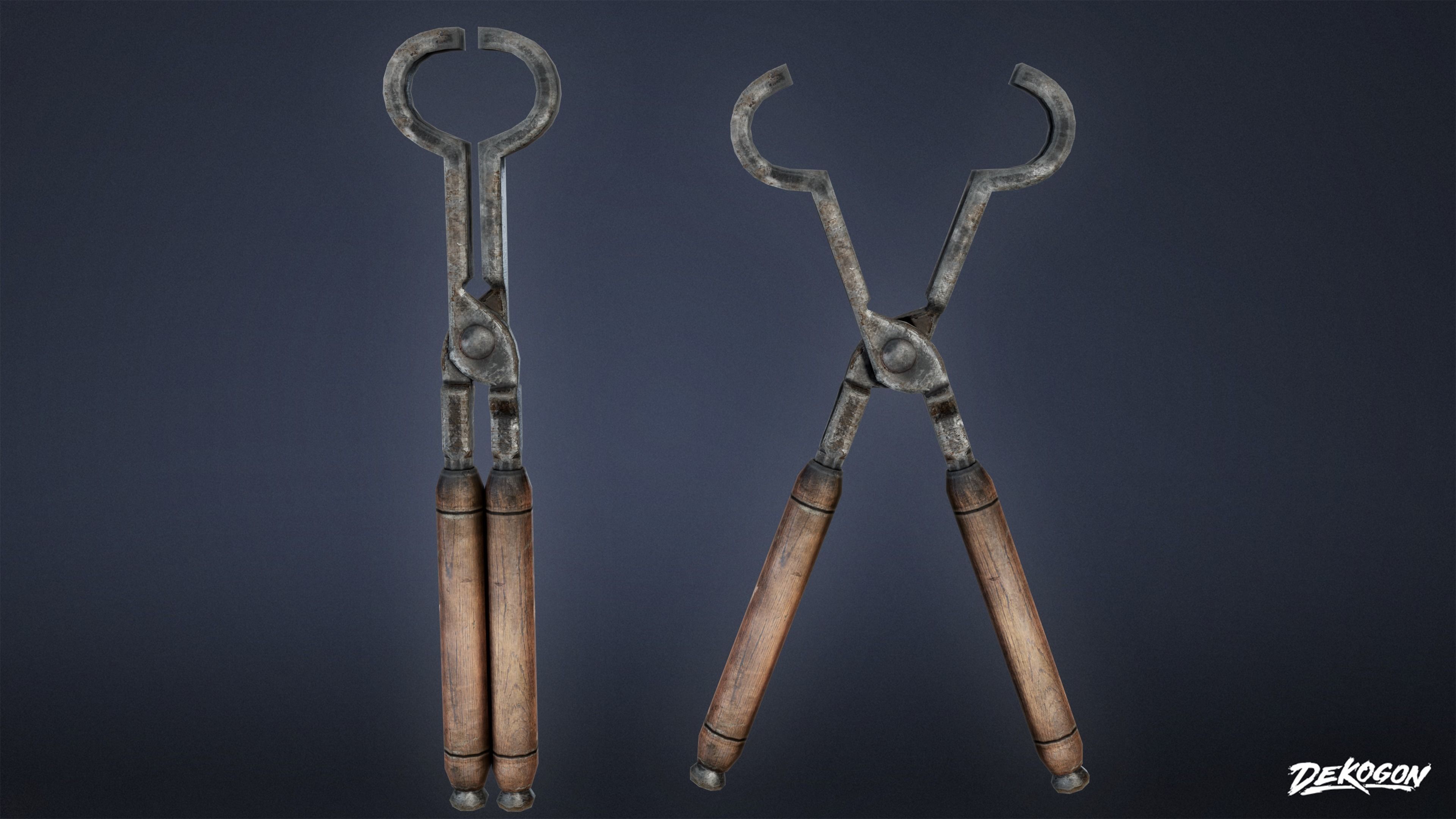 MEDIEVAL - Blacksmith Tools 01 - LOW POLY Low-poly 3D model_11
