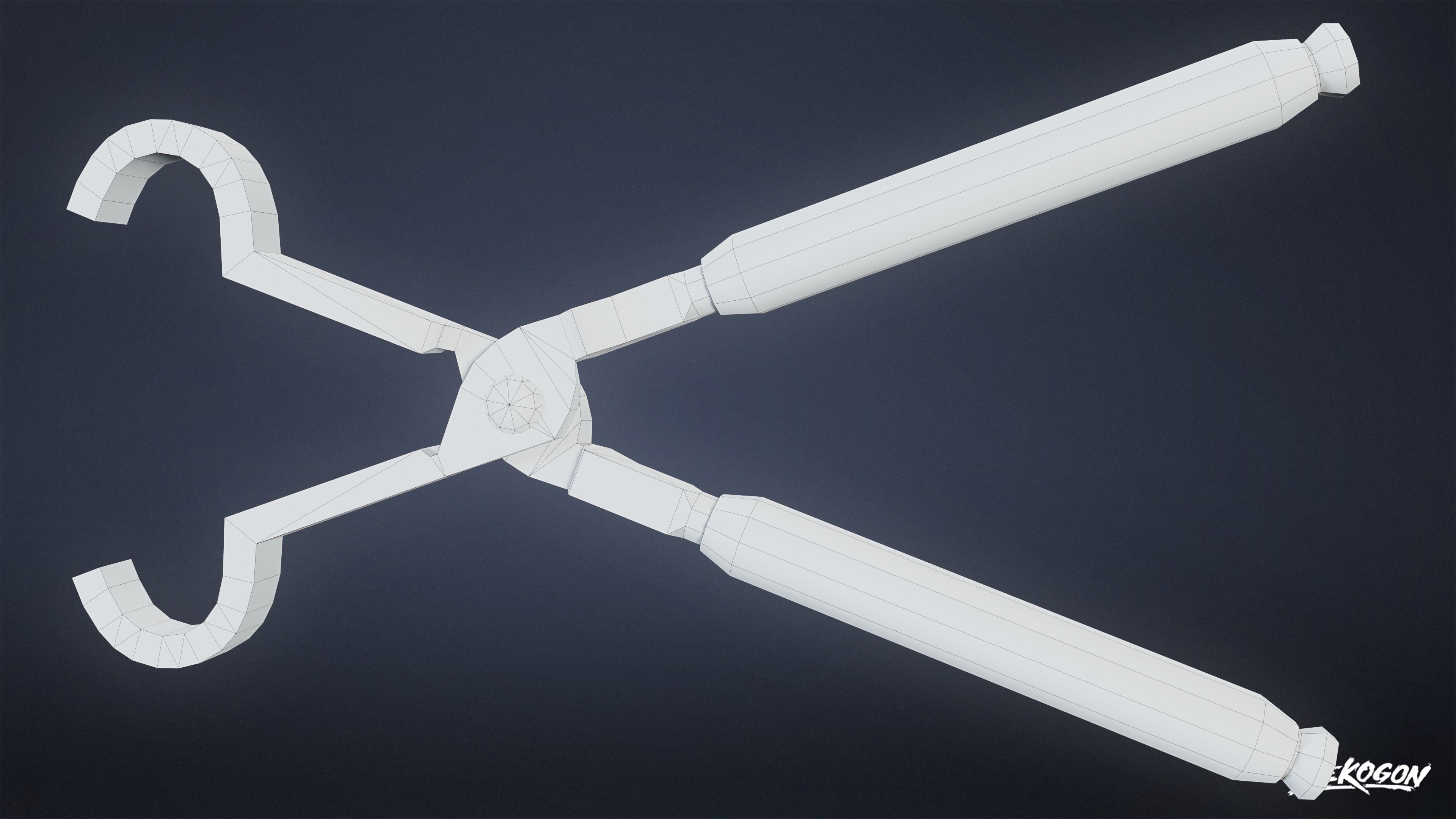 MEDIEVAL - Blacksmith Tools 01 - LOW POLY Low-poly 3D model_19