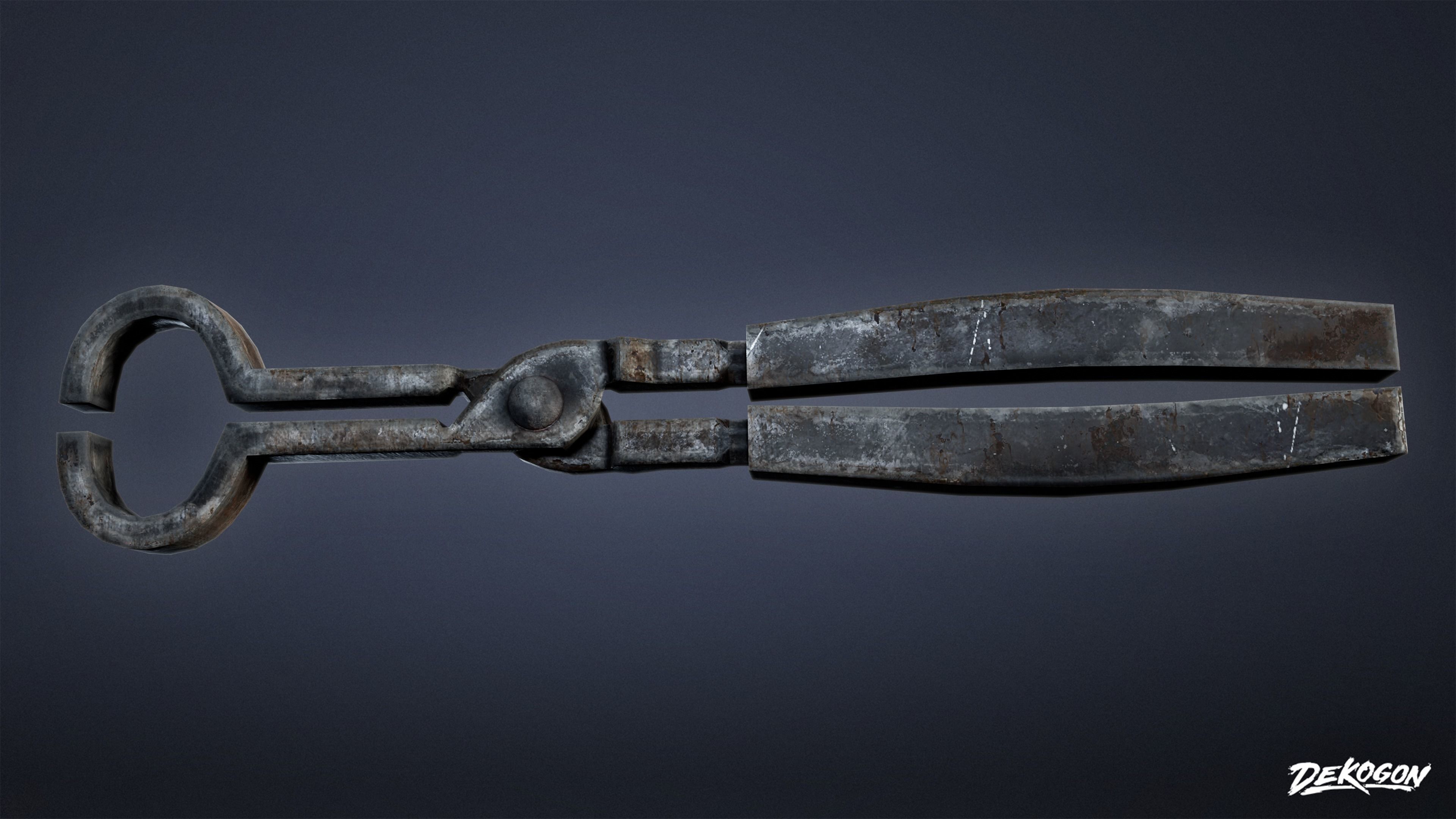 MEDIEVAL - Blacksmith Tools 01 - LOW POLY Low-poly 3D model_22