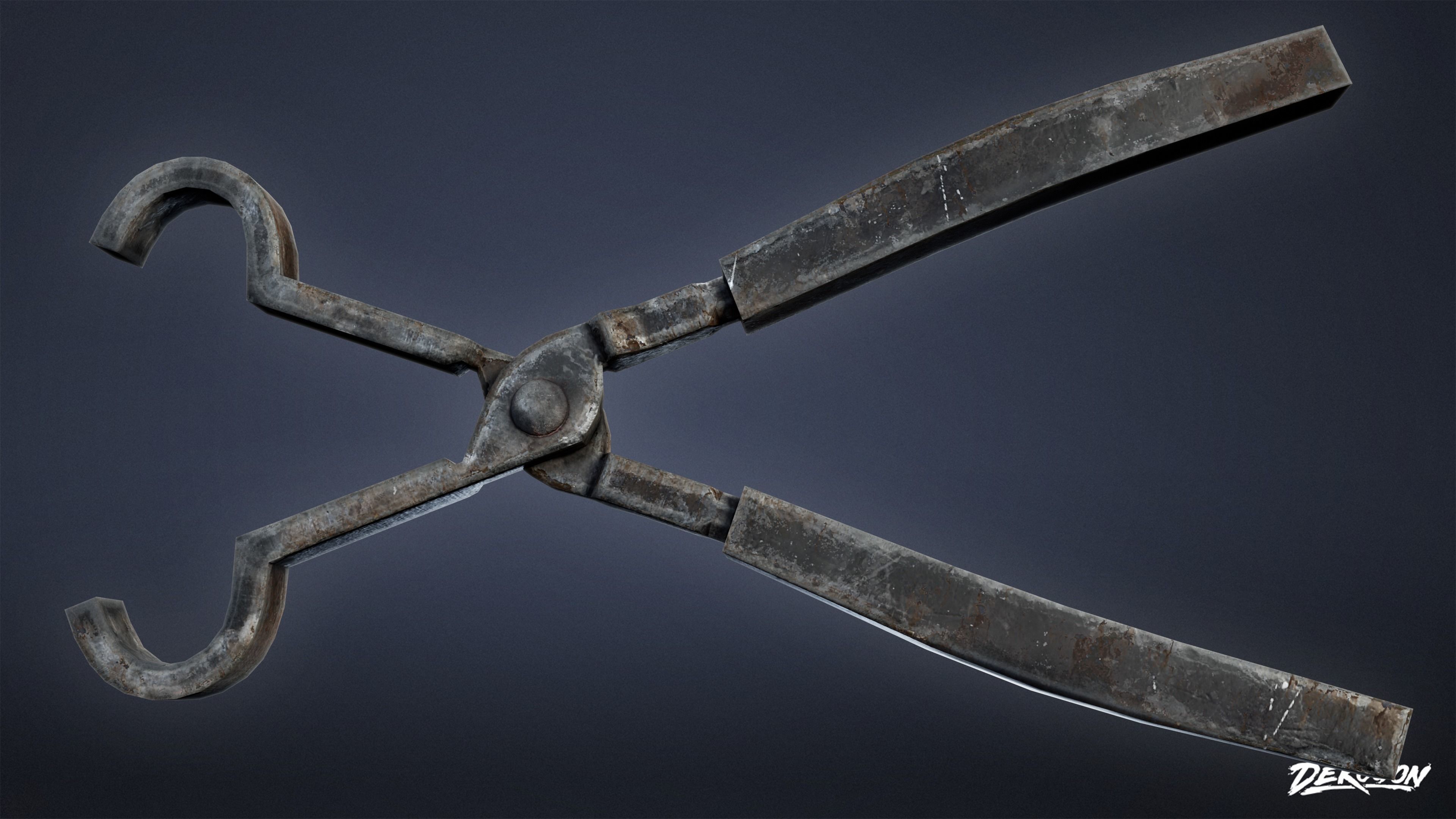 MEDIEVAL - Blacksmith Tools 01 - LOW POLY Low-poly 3D model_21