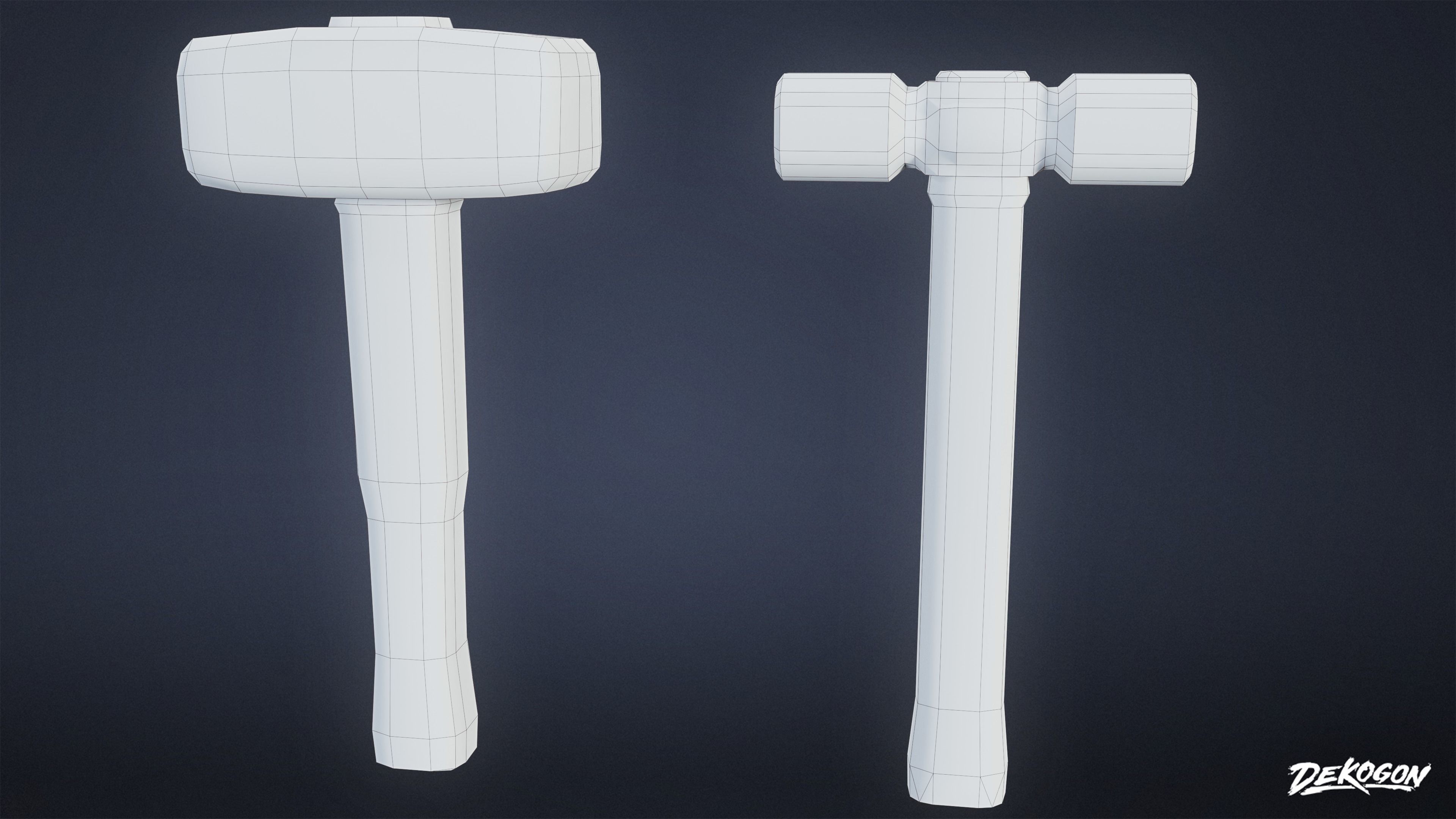 MEDIEVAL - Blacksmith Tools 01 - LOW POLY Low-poly 3D model_7
