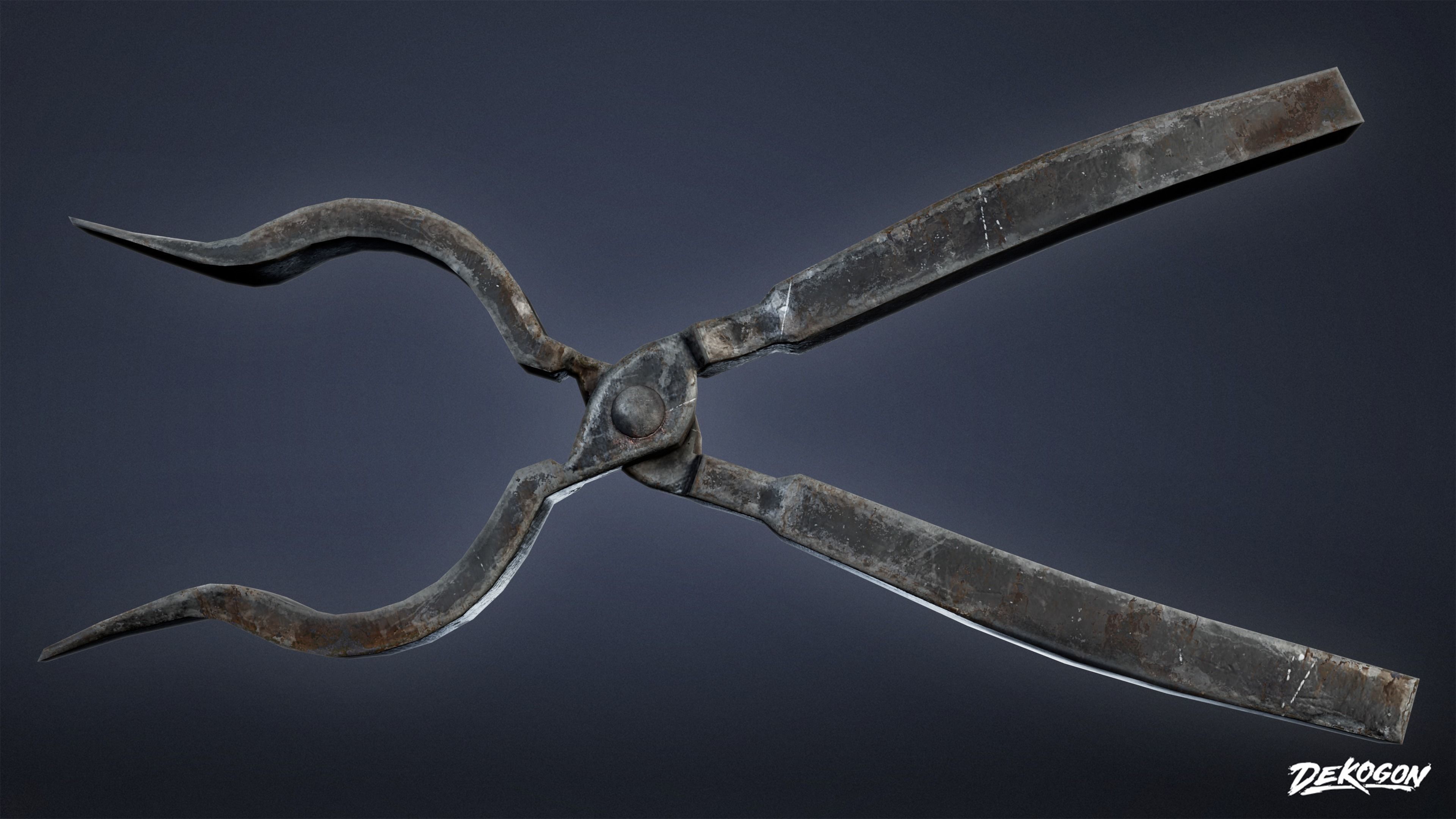 MEDIEVAL - Blacksmith Tools 01 - LOW POLY Low-poly 3D model_20