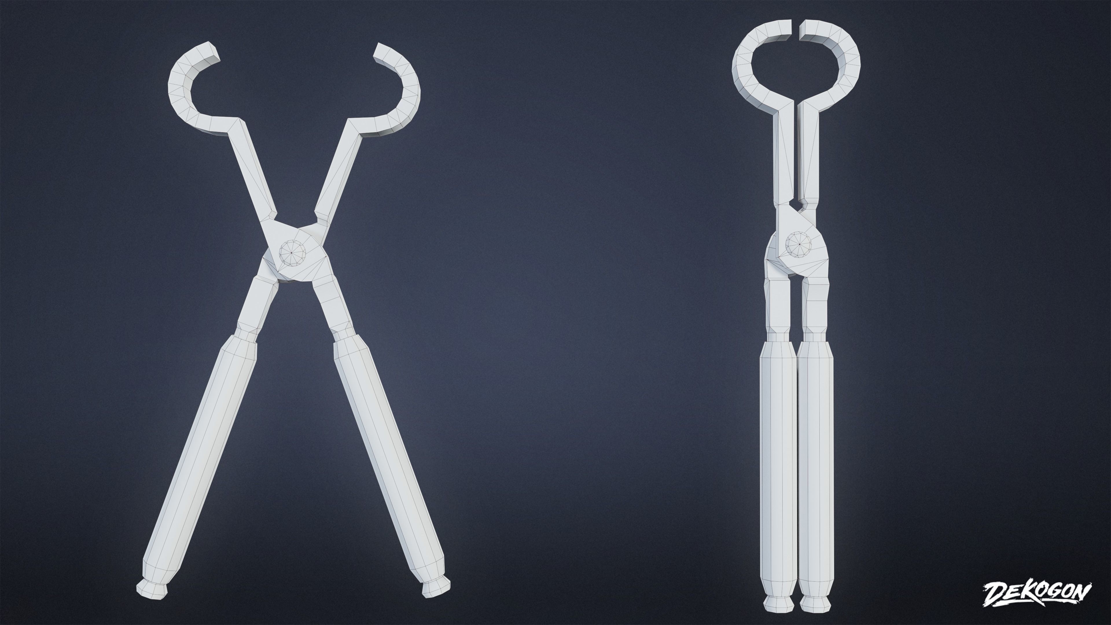 MEDIEVAL - Blacksmith Tools 01 - LOW POLY Low-poly 3D model_17