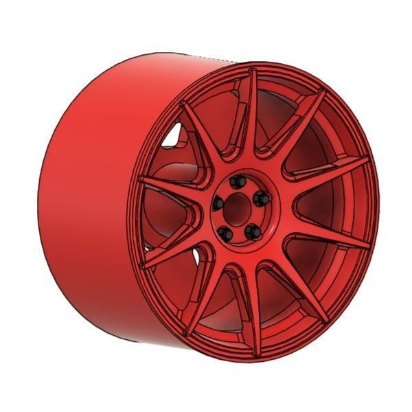 WORK MCO RACING TYPE CS RIMS FOR DIECAST 64 SCALE 3D print model_1