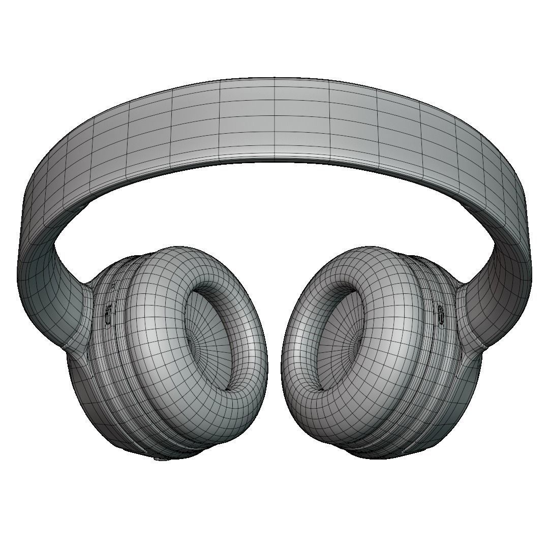 Black Wireless Headphone 3D model 3D model_9