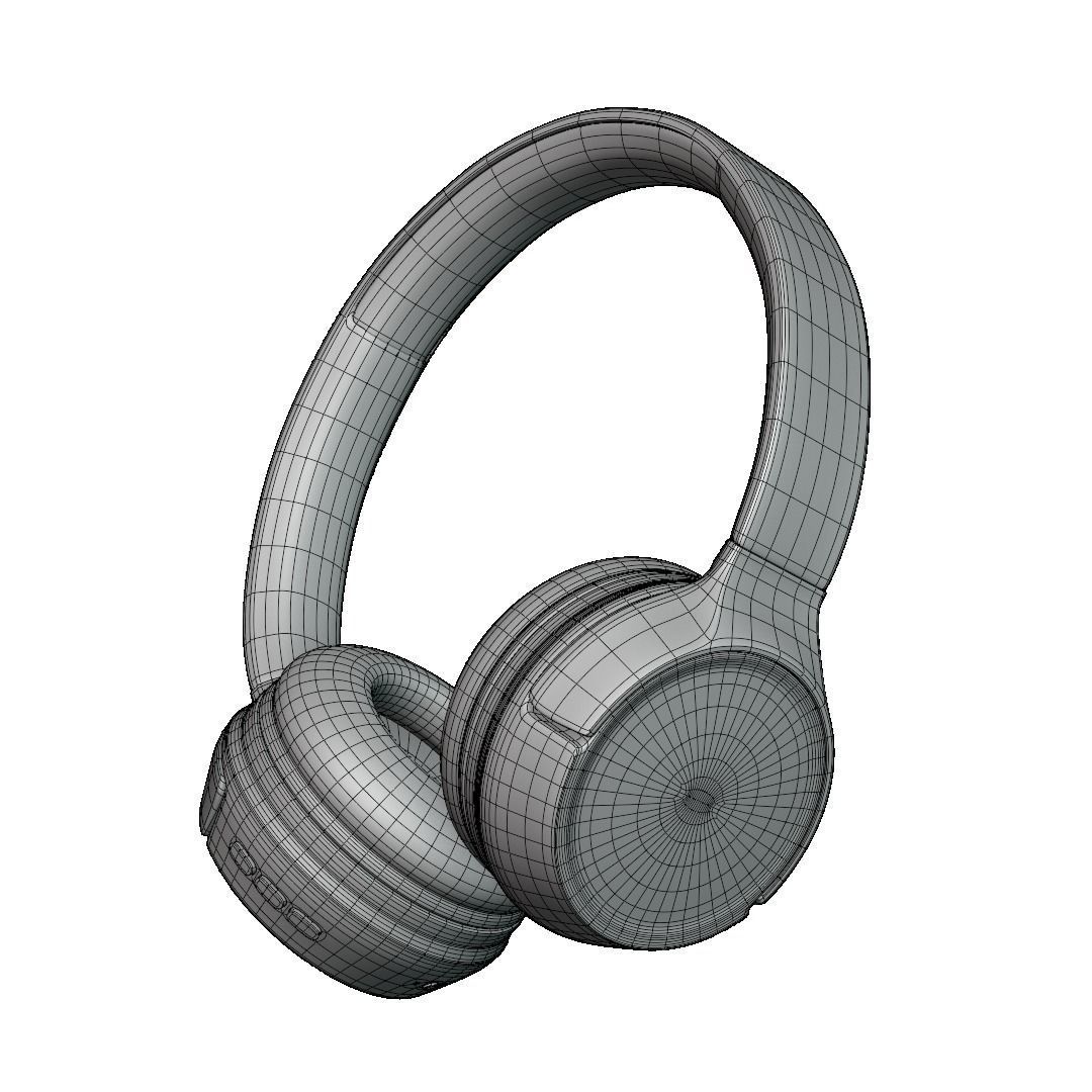Black Wireless Headphone 3D model 3D model_8