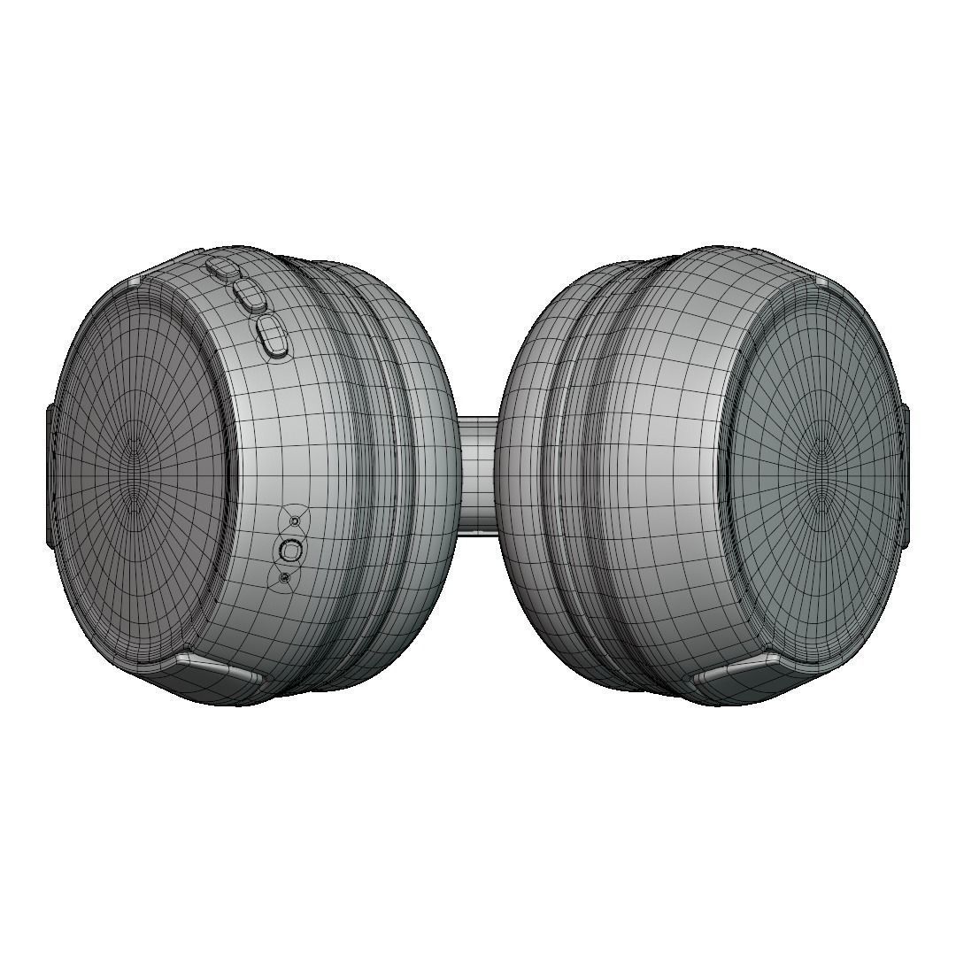 Black Wireless Headphone 3D model 3D model_10