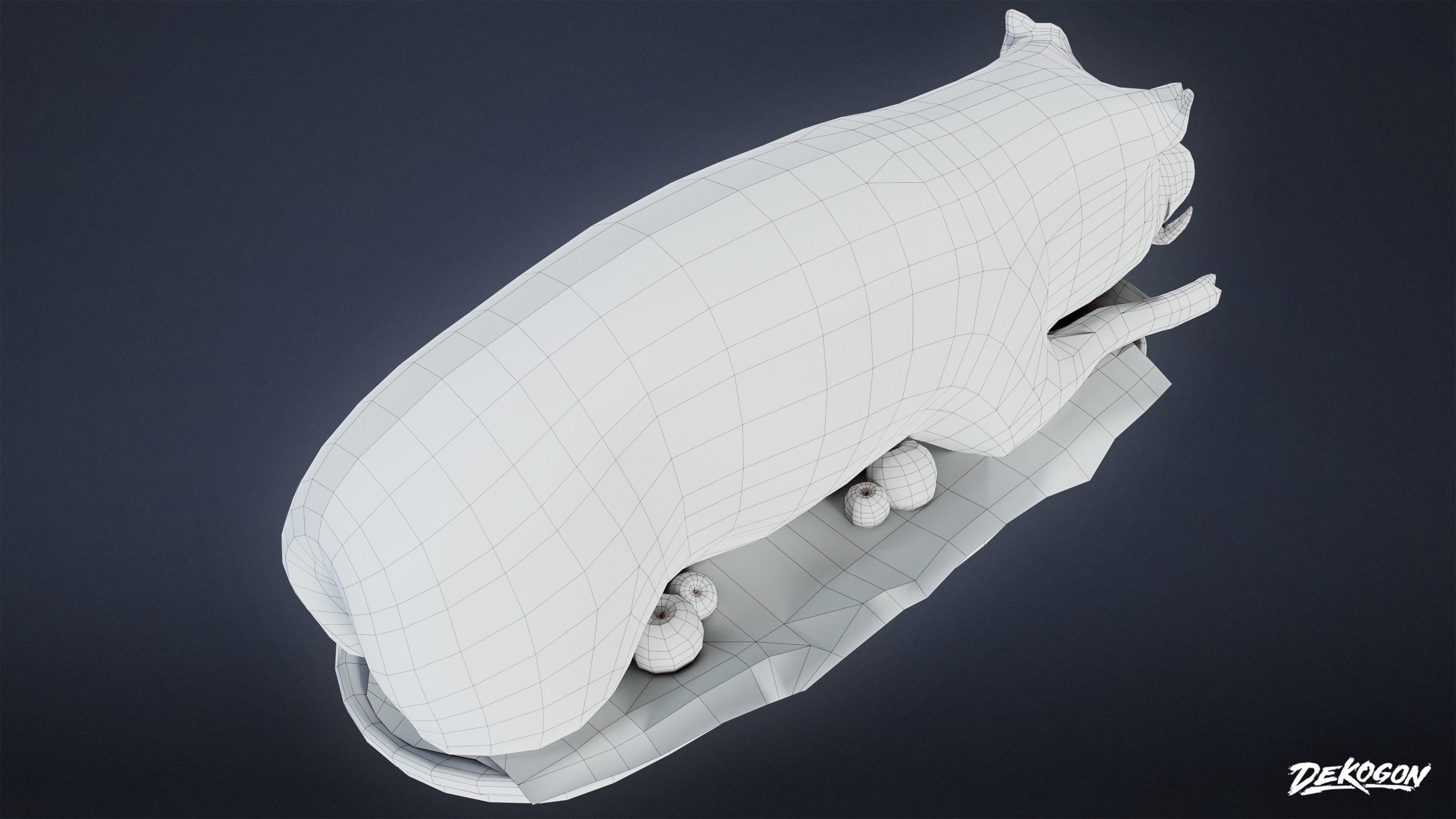 MEDIEVAL - Boars Platter 01 - LOW POLY Low-poly 3D model_8