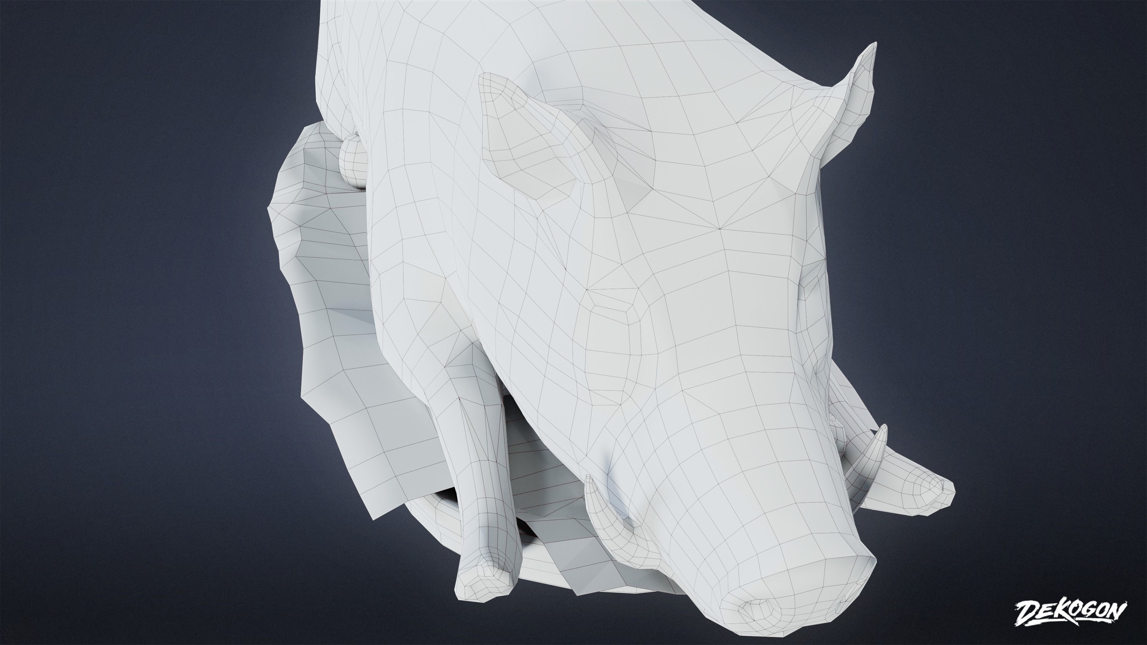 MEDIEVAL - Boars Platter 01 - LOW POLY Low-poly 3D model_6