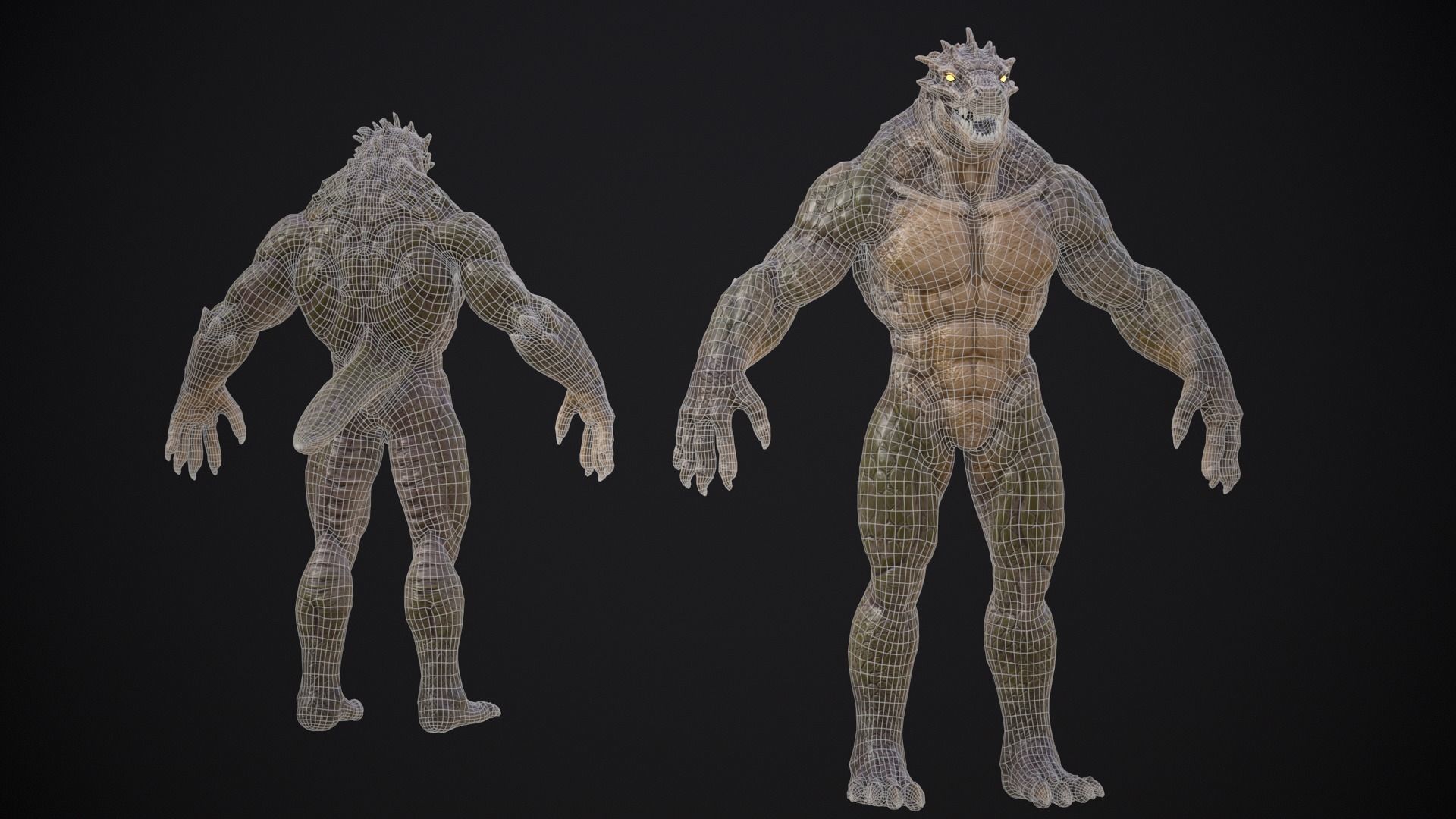 Lizard Boss Low-poly 3D model_25