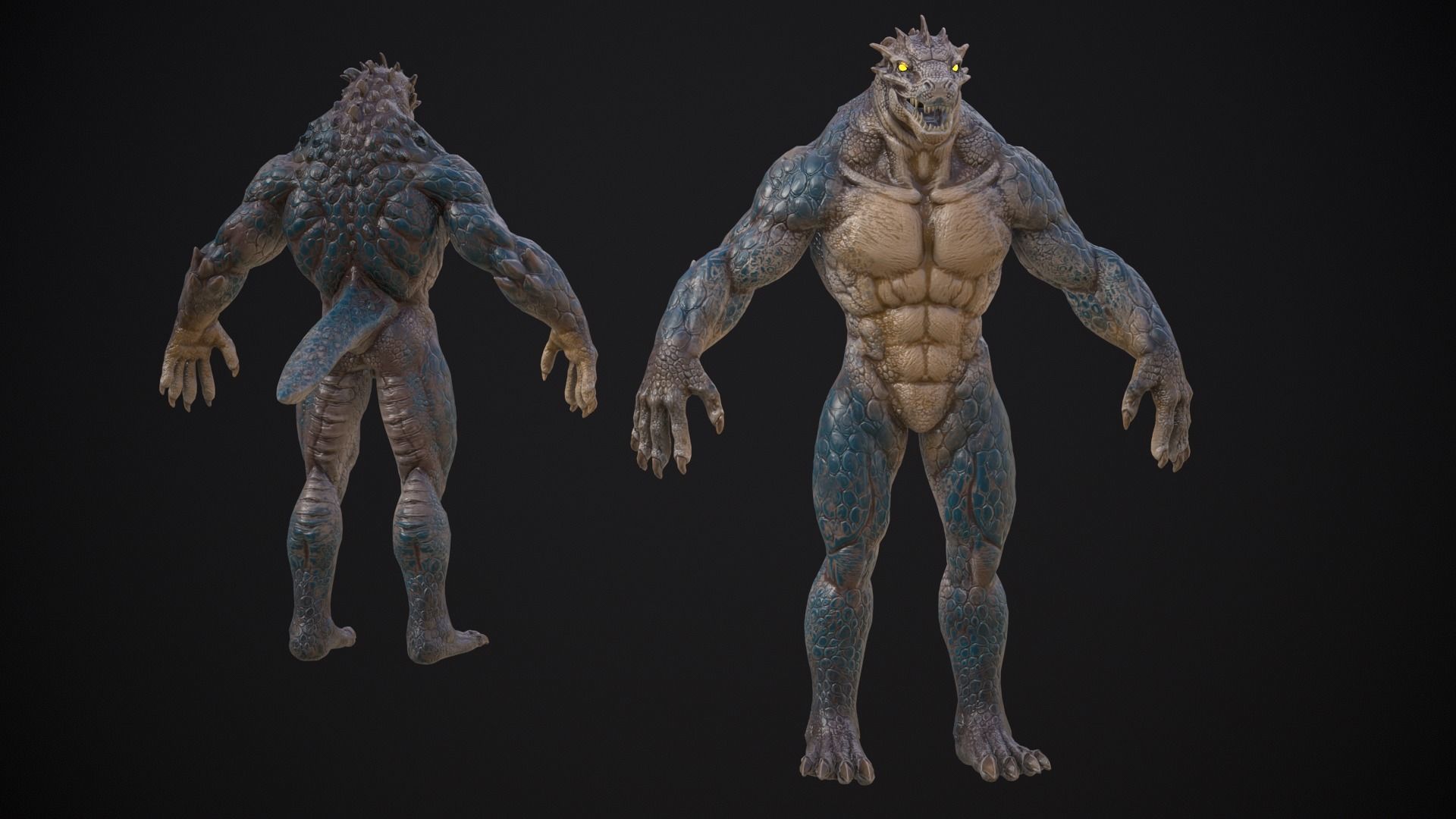 Lizard Boss Low-poly 3D model_22