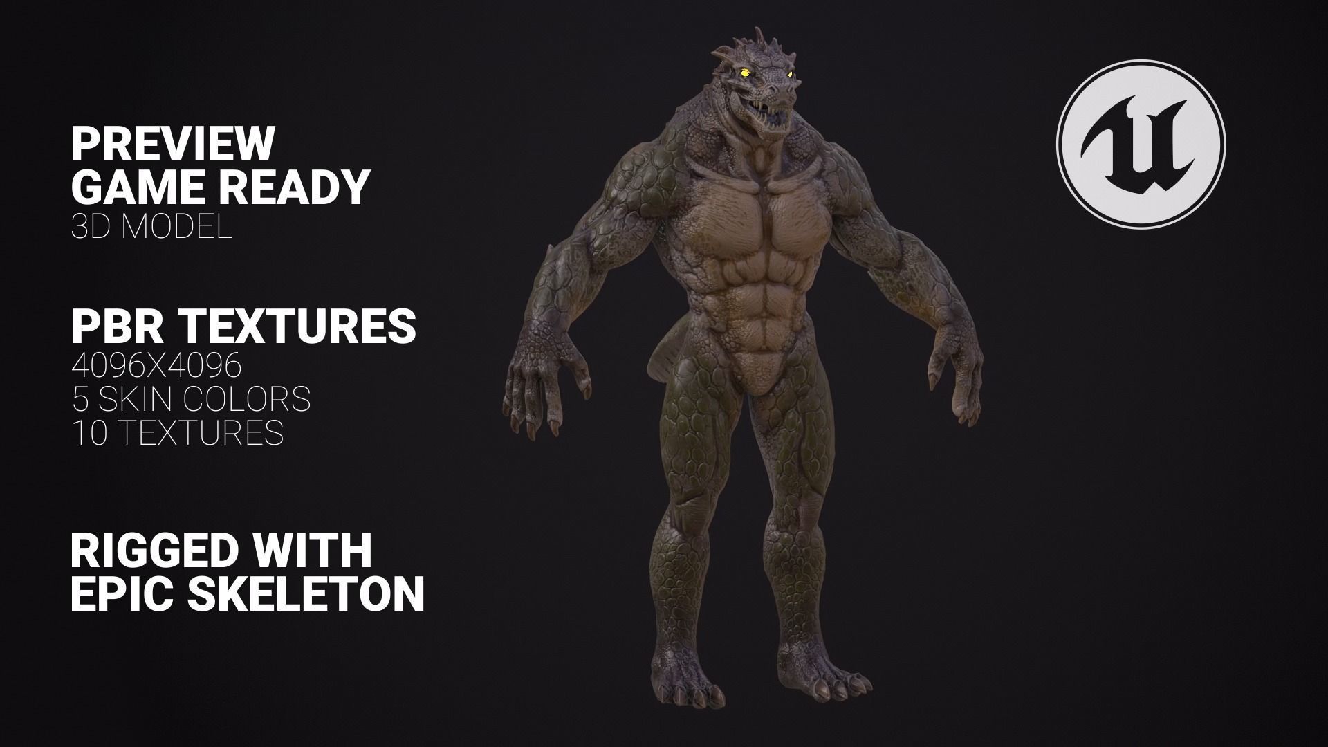 Lizard Boss Low-poly 3D model_3