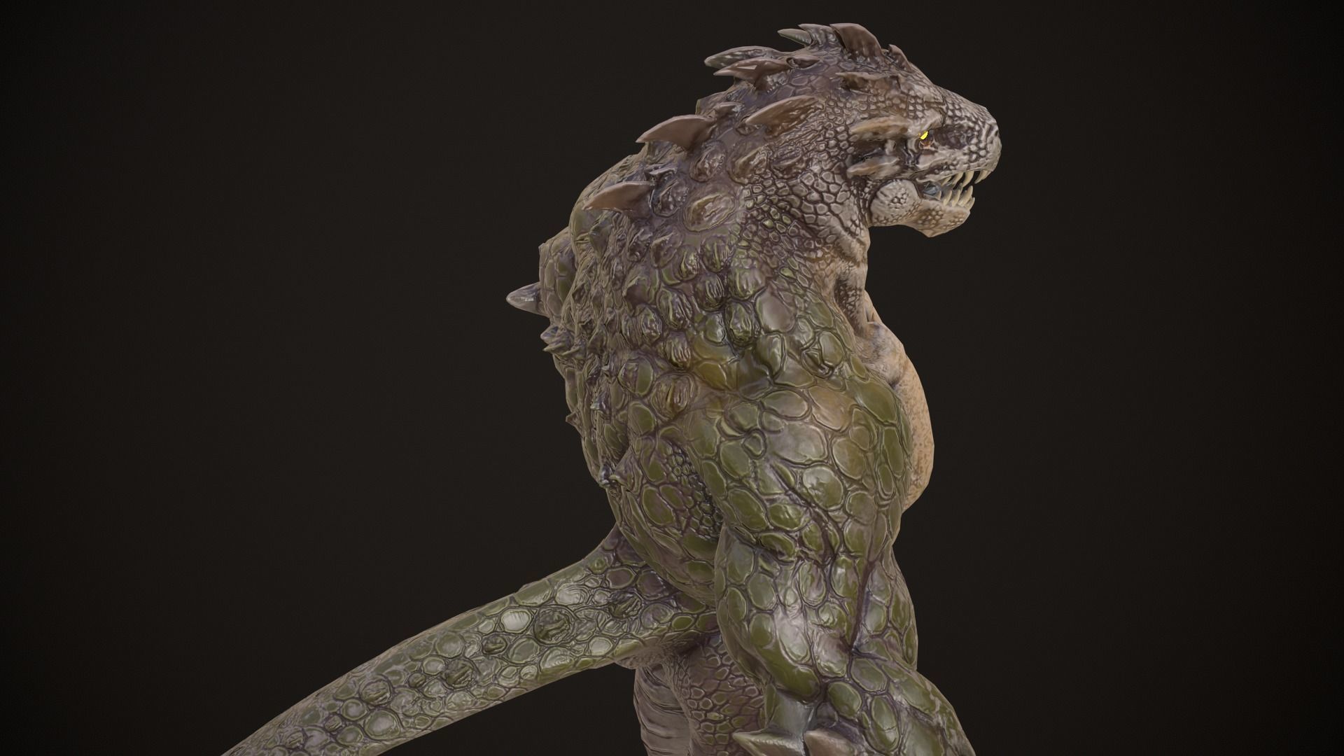 Lizard Boss Low-poly 3D model_10