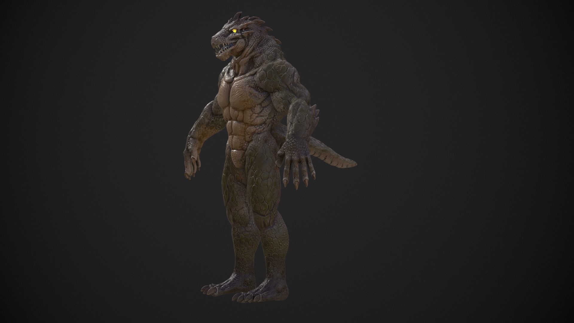 Lizard Boss Low-poly 3D model_7