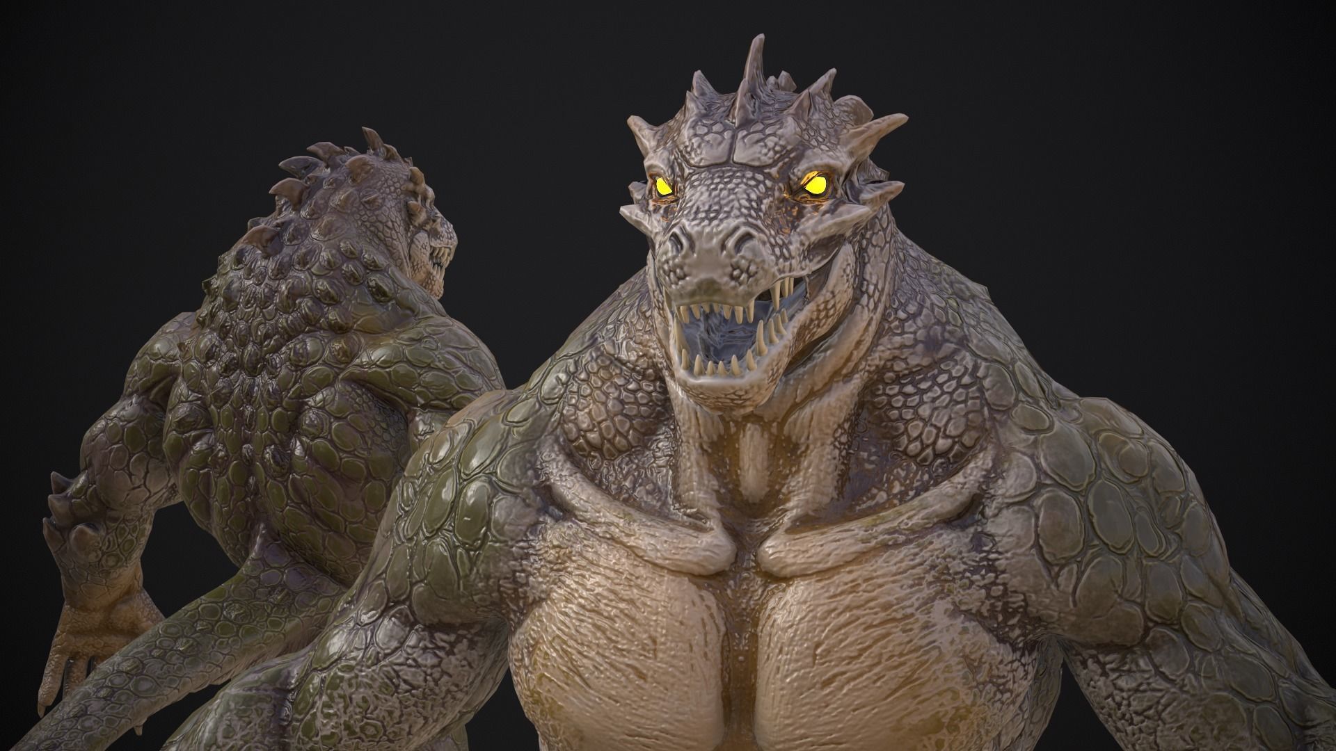 Lizard Boss Low-poly 3D model_13