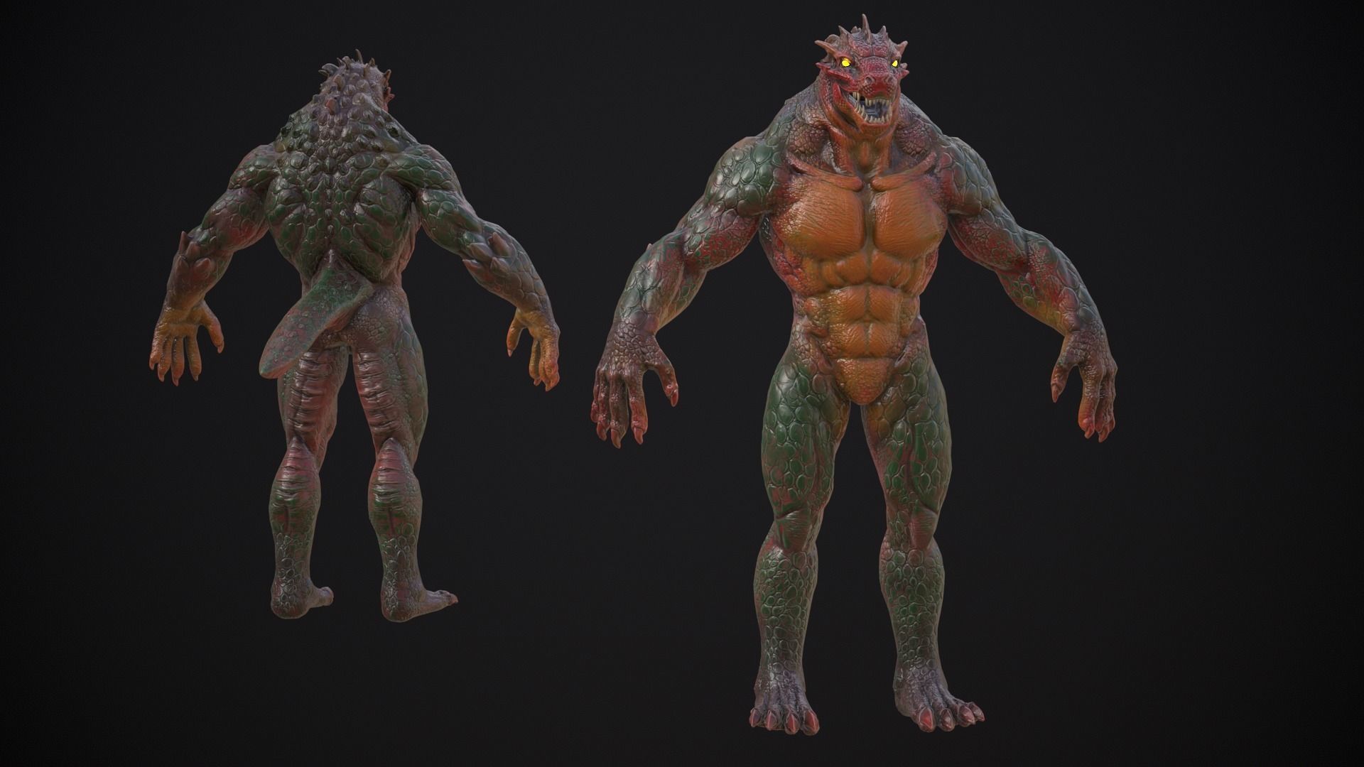 Lizard Boss Low-poly 3D model_18