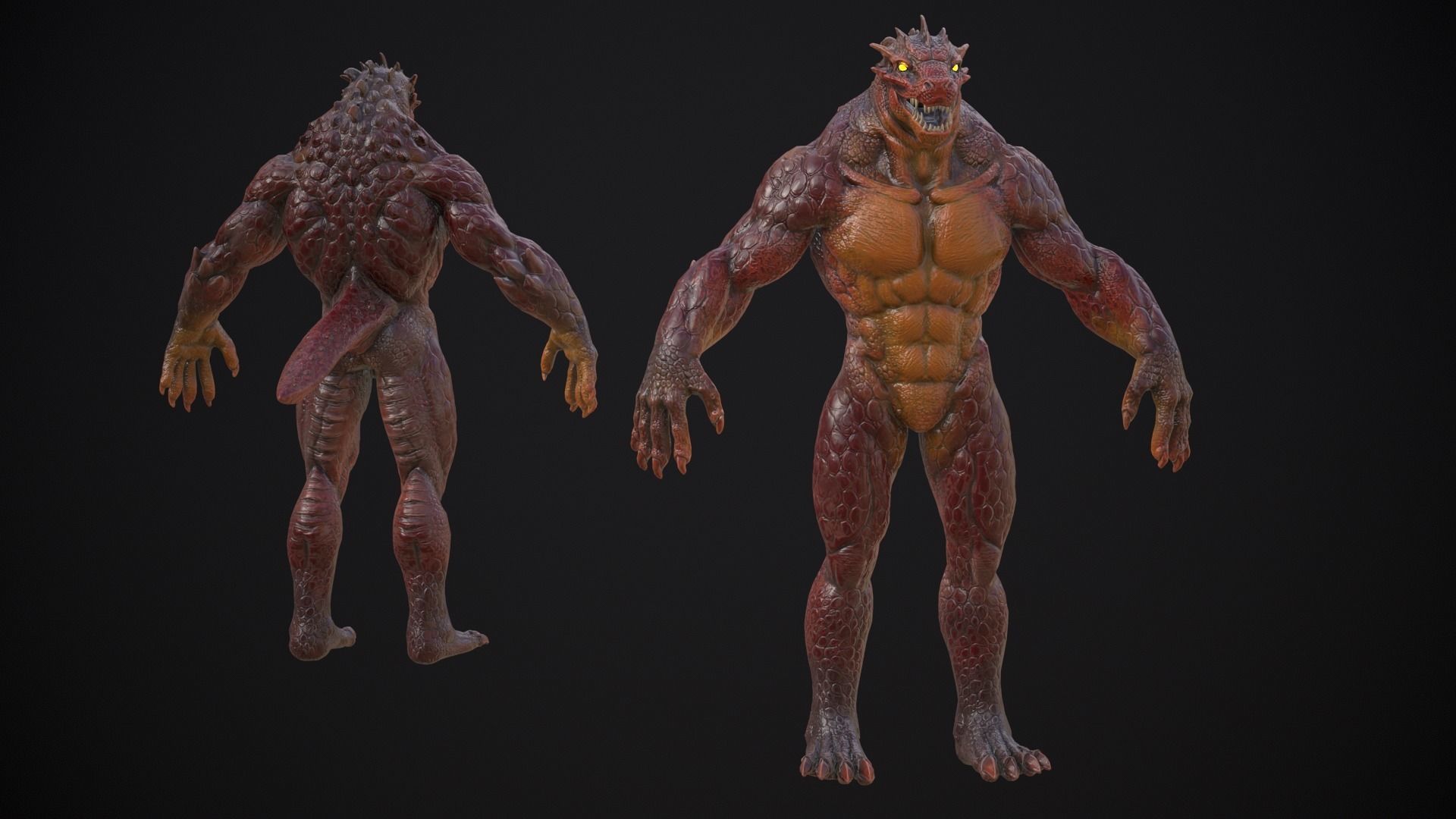 Lizard Boss Low-poly 3D model_16