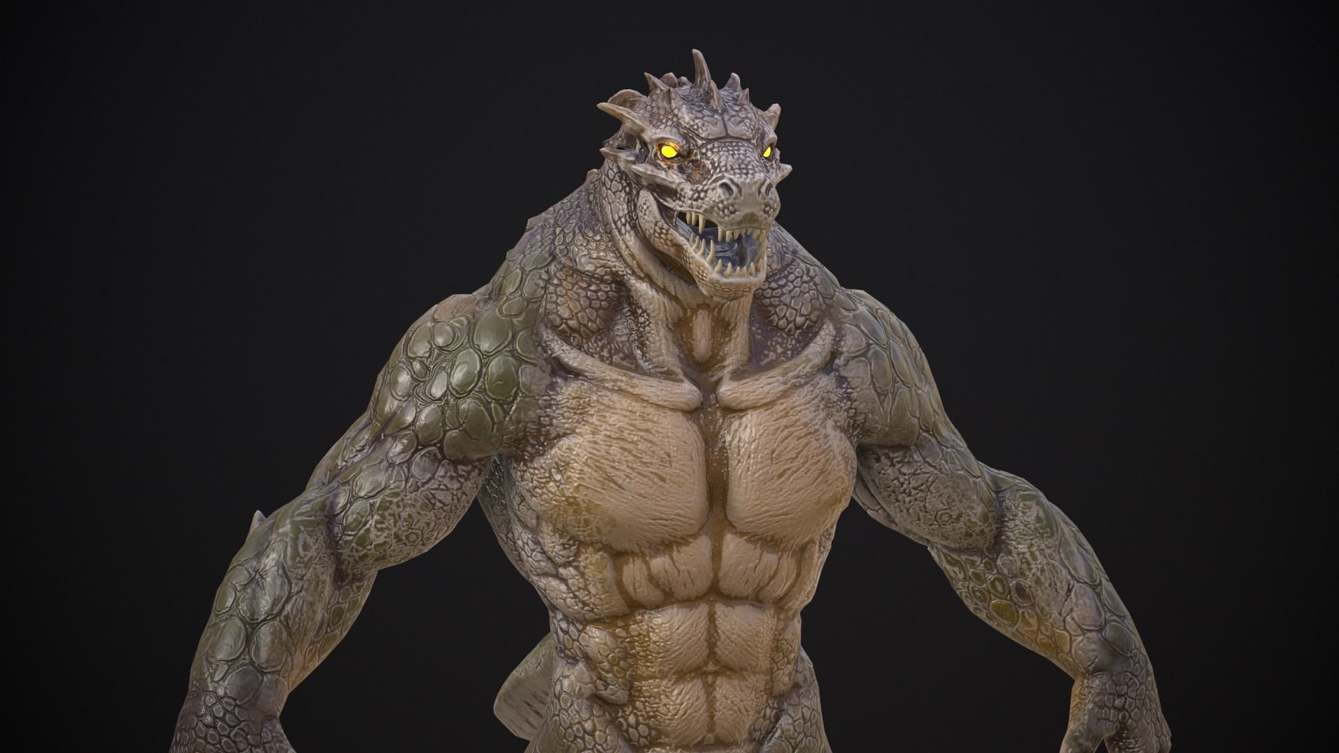 Lizard Boss Low-poly 3D model_9