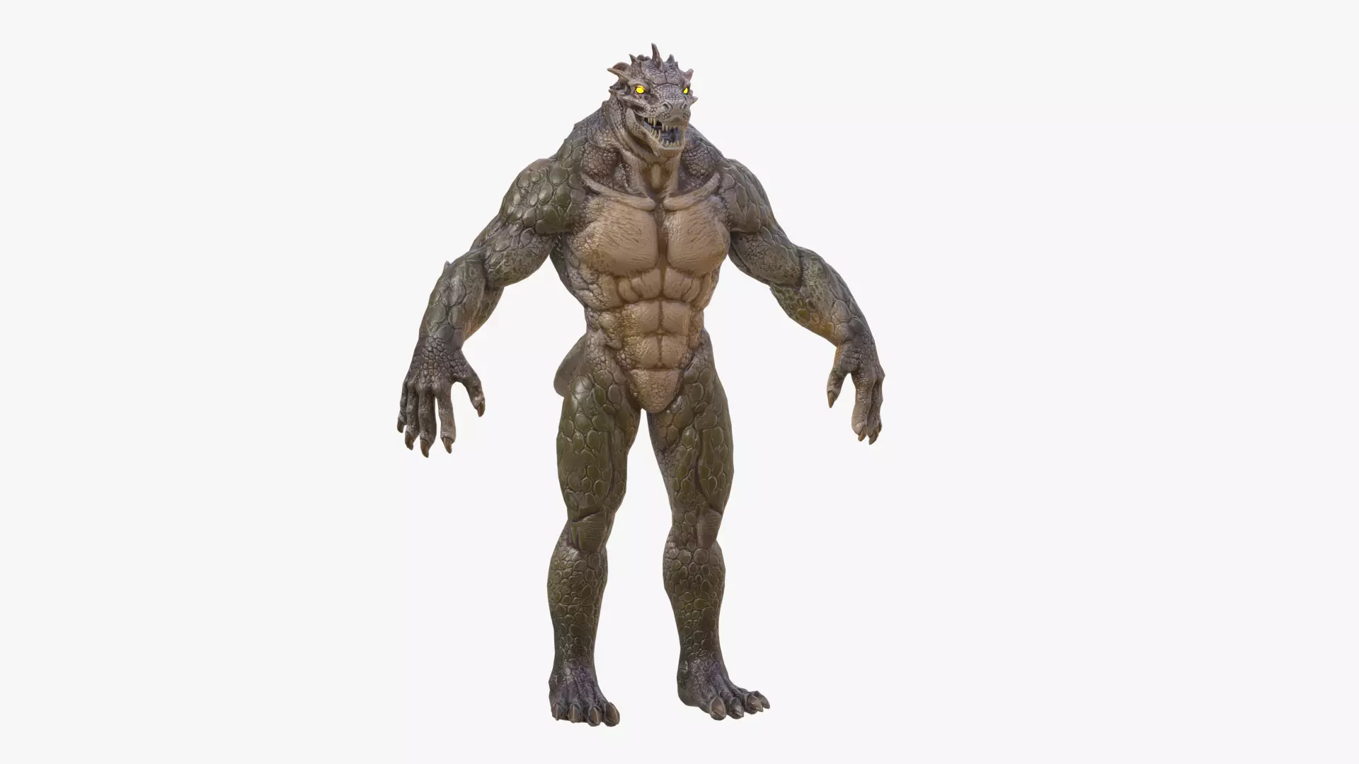 Lizard Boss Low-poly 3D model_0