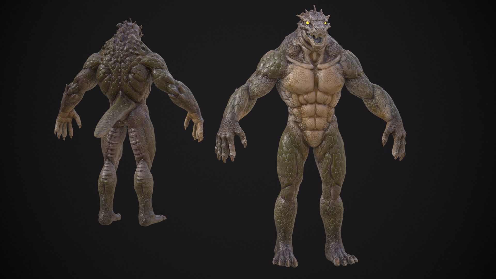 Lizard Boss Low-poly 3D model_19