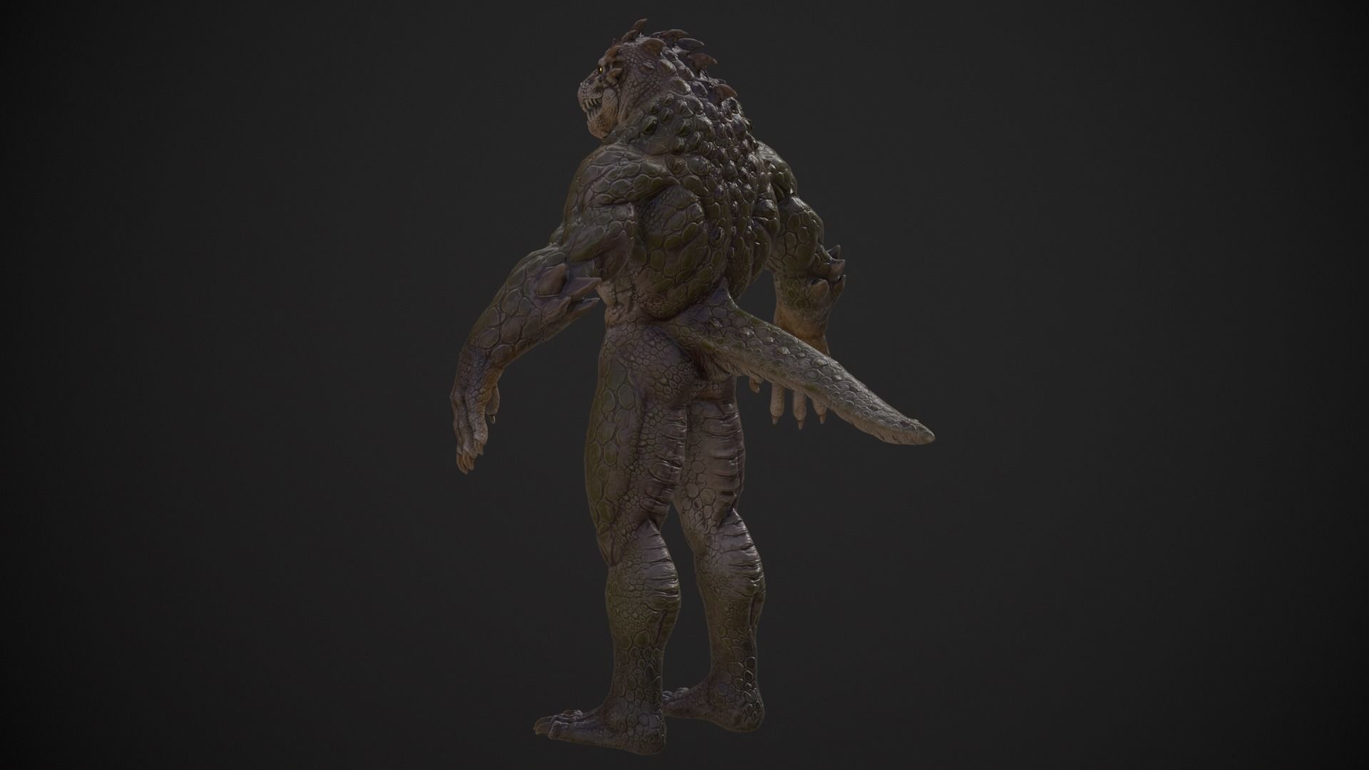 Lizard Boss Low-poly 3D model_8