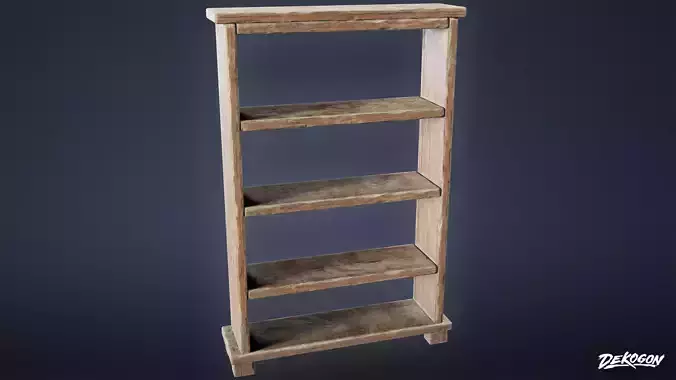 MEDIEVAL - Bookshelf 01 - LOW POLY
