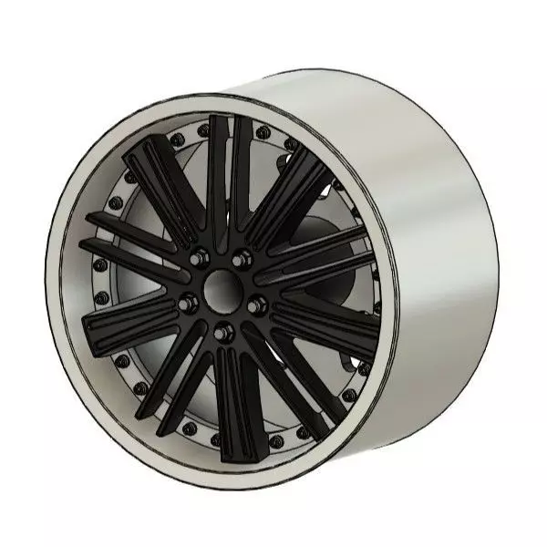 WORK FARIANZA FS2 RIMS FOR DIECAST 64 SCALE 3D print model_0