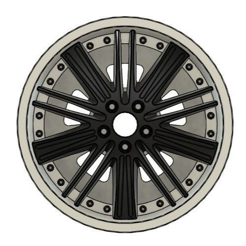 WORK FARIANZA FS2 RIMS FOR DIECAST 64 SCALE 3D print model_2