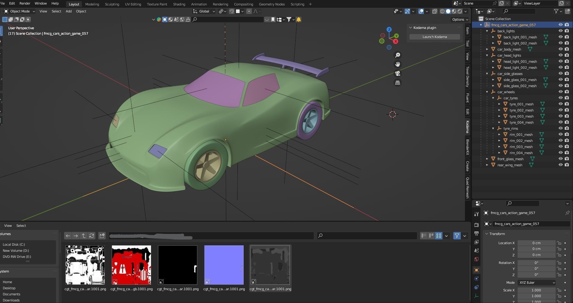 toy racing car  3D model_12