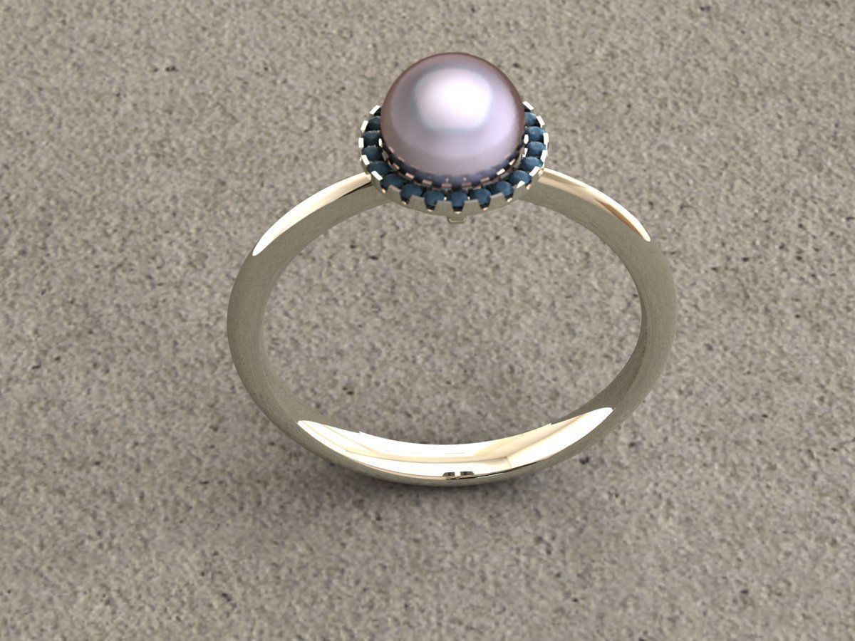 pearl ring 3D print model_3