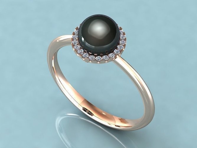 pearl ring 3D print model