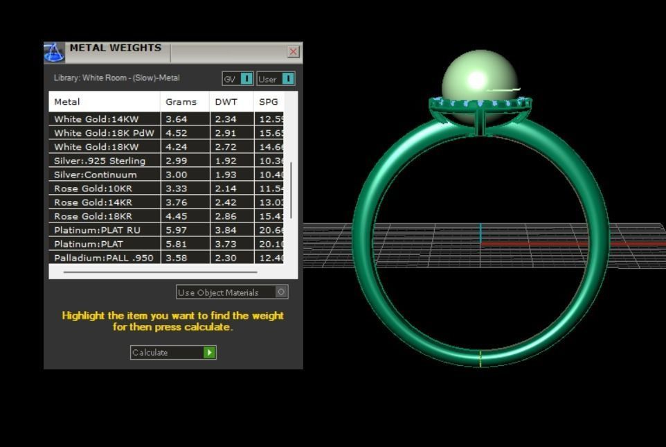 pearl ring 3D print model_10