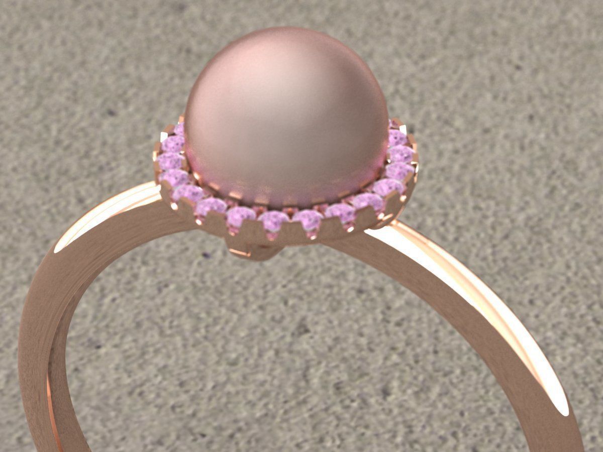 pearl ring 3D print model_6