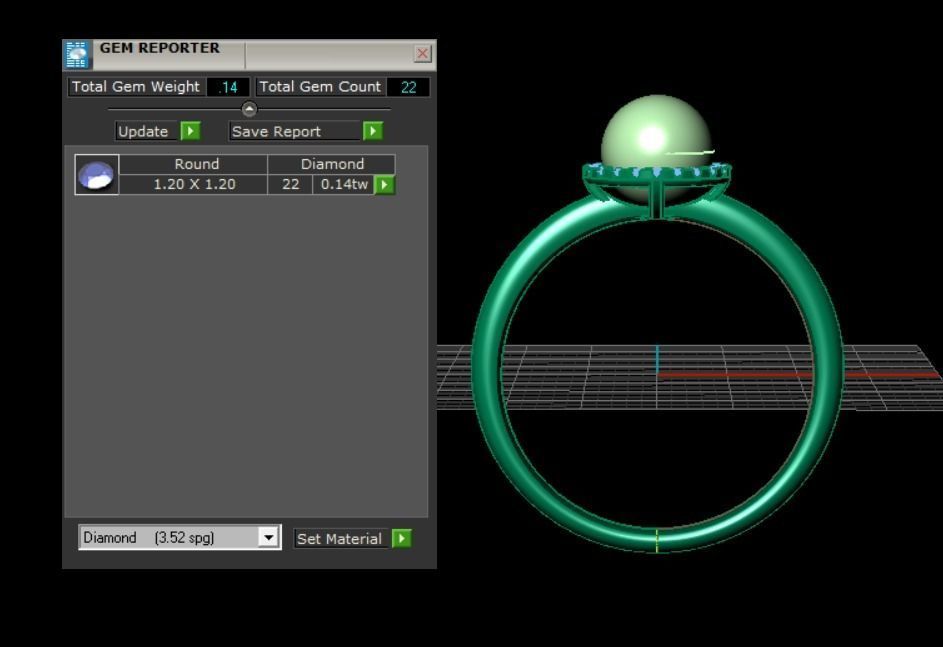 pearl ring 3D print model_12