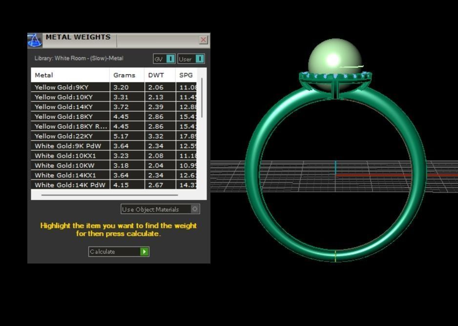 pearl ring 3D print model_9