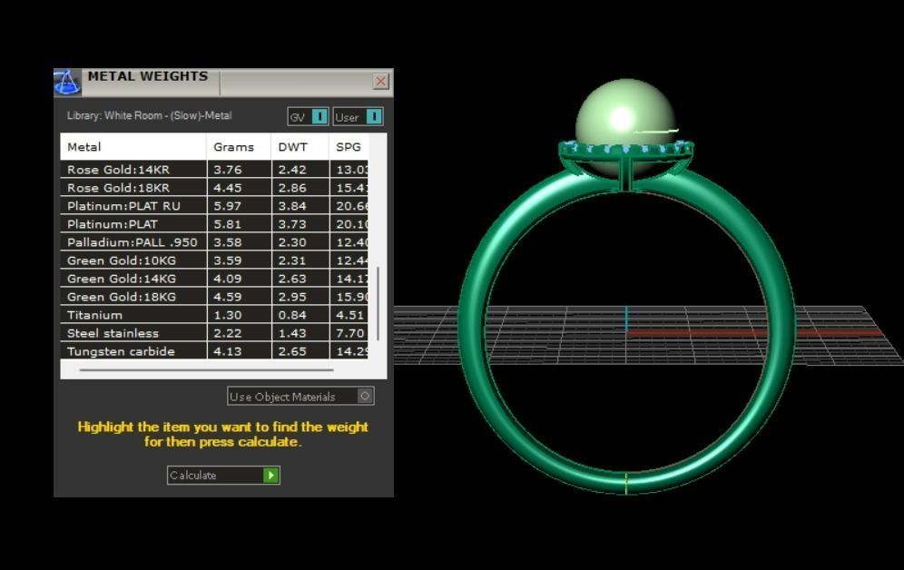 pearl ring 3D print model_11