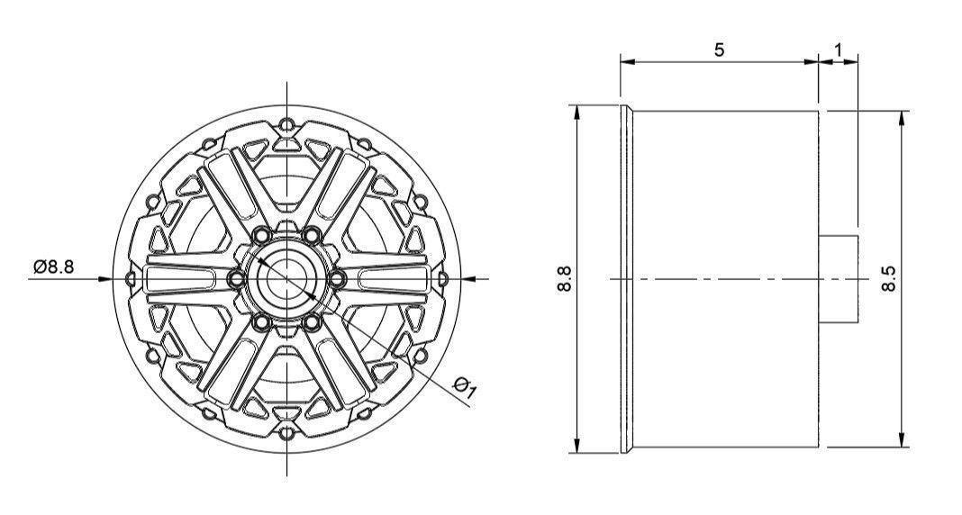 WORK CRAG T-GRABIC III RIMS FOR DIECAST 64 SCALE 3D print model_3