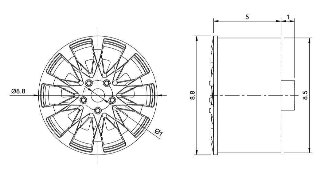 WORK SCHWERT SC2M RIMS FOR DIECAST 64 SCALE 3D print model_3