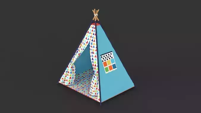 children playing tent 3D model