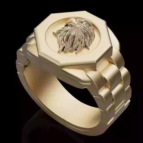 Eagle ring  silver gold jewelry printable 3D model