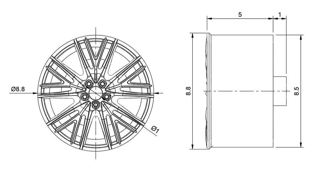 WORK ASTLEY 1X RIMS FOR DIECAST 64 SCALE 3D print model_3