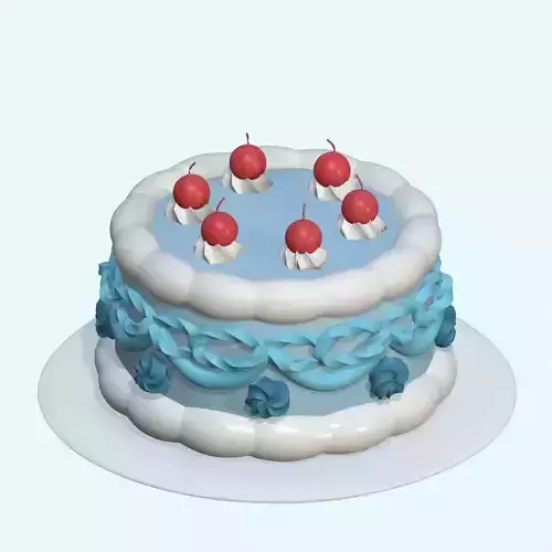 blue cake