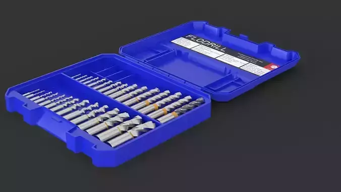 drill bits set 3D model