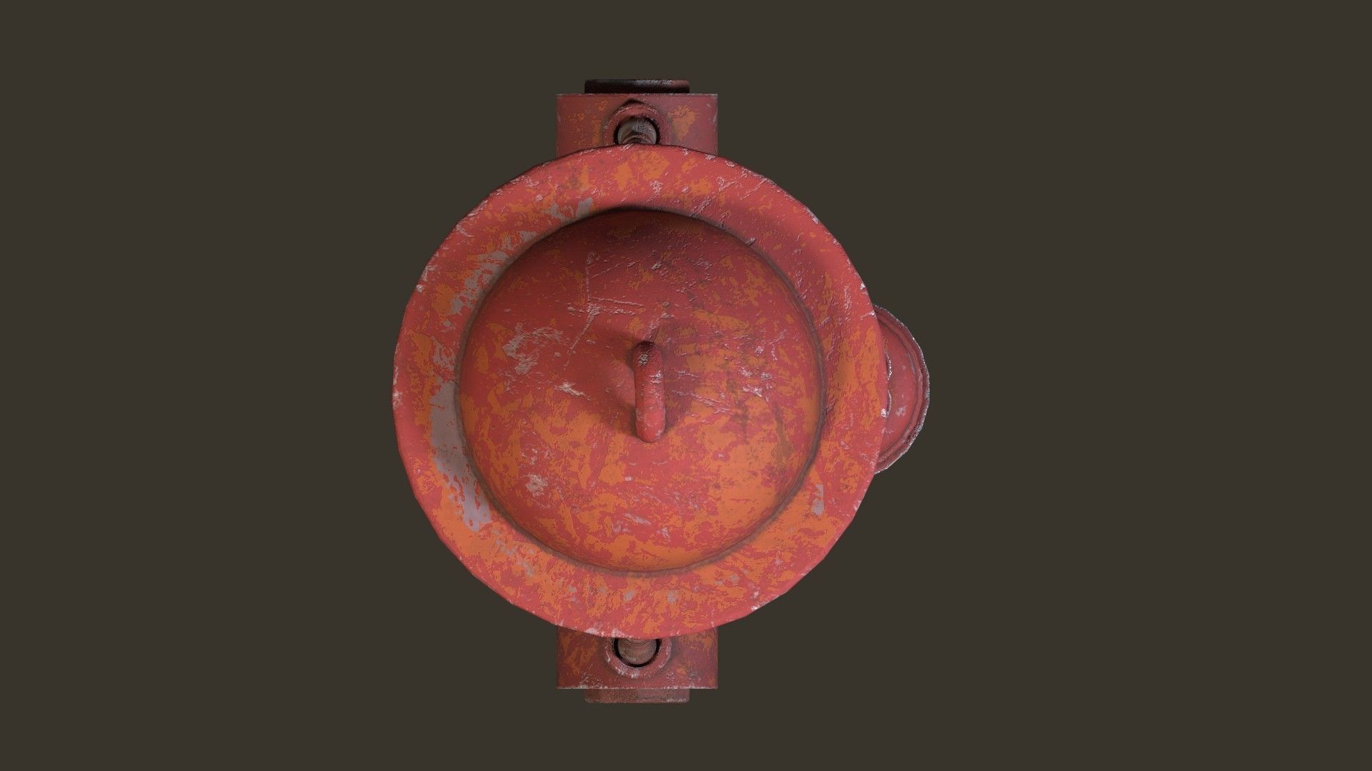 Stylized Cartoony Rusty Fireman Robot Low-poly 3D model_15