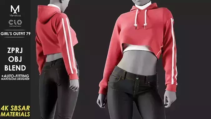 Girls Outfit 79 - Marvelous Designer